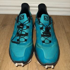 Salomon Turquoise and Black Running Shoes